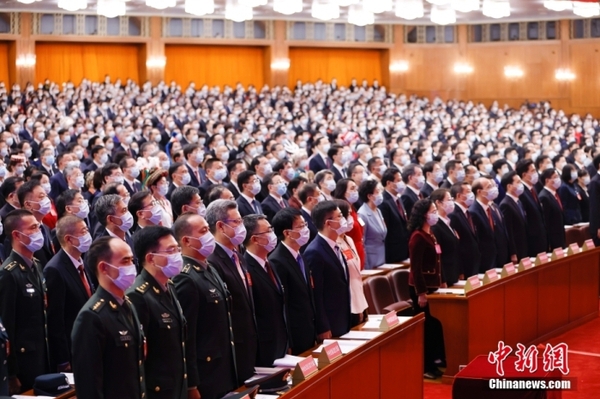 10月16日，中国共产党第二十次全国代表大会在北京人民大会堂隆重开幕。 <a target='_blank' href='/'>中新社</a>记者 盛佳鹏 摄