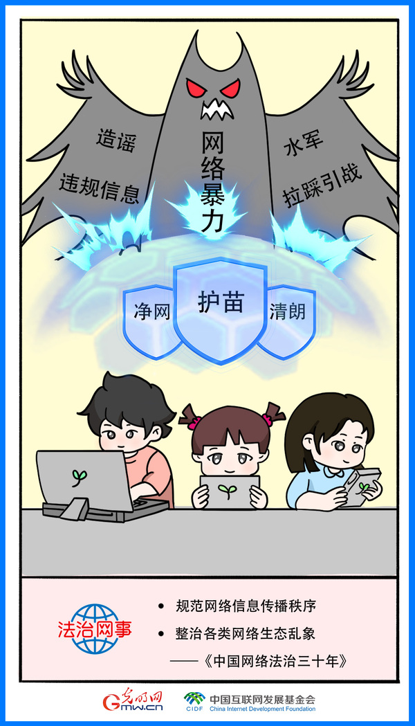 【法治网事】漫画丨中国网络法治三十年